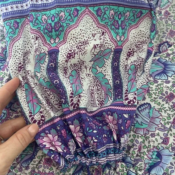 Bohemian Chic Style Floral Maxi Dress Size XS NWOT - Picture 12 of 15